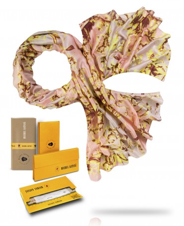 Палантин Женский SN40-FLEUR/ROSE.CLAIR